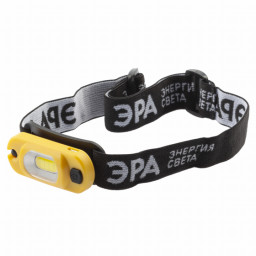 Фонарь налобный ЭРА серия Практик 3Вт COB, Li аккум, microUSB, шарнир, клипса