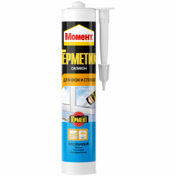 Герметик силиконовый для окон и стекол МОМЕНТ 280мл прозрачный