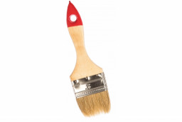 Кисть флейцевая 60 мм толщина 5 светлая щетина лаковая ручка Color Expert