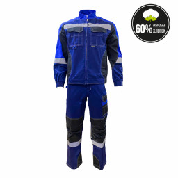 Костюм ФОРМУЛА КОТТОН ФБ1 куртка, брюки: т/синий, василёк и черный