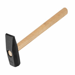 Молоток слесарный, 1000 г, квадратный боек, деревянная рукоятка