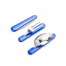 Набор складных столовых приборов Следопыт в чехле (ложка, вилка, нож)