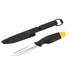 Нож рыбака FORESTER MOBILE филейный, ручка-поплавок, в чехле с креплением на пояс