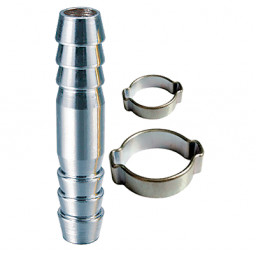 Переходник 8 мм елочка на елочку с 2-мя обжимными кольцами 8 х 13 мм, блистер