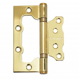 Петля 100х75 накладная АЛЛЮР 2BB BP 2,5мм латунь без врезки 2шт в упаковке БЛИСТЕР