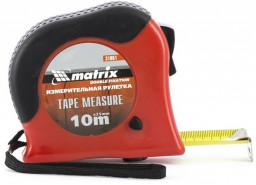 Рулетка 10 м*25 мм обрезиненный корпус с двойной плавной фиксацией МАТRIХ