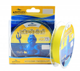 Шнур плетеный Namazu Supahiro 4Х L-100 м d-0,28 мм test-17 кг в ассортименте 