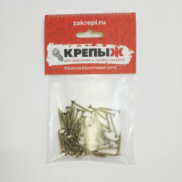 Шуруп 4*40 универсальный желтопассированный КРЕПЫЖ (50 шт)